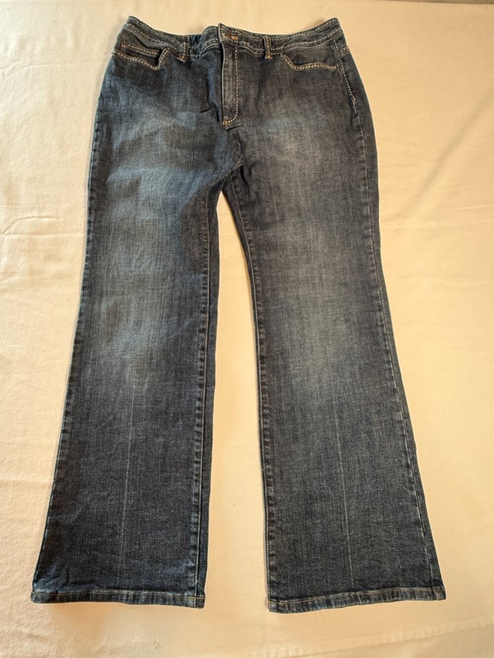 Michael Kors Women's Jeans Distressed Wash Size 14/31 Boot Cut Cotton Stretch